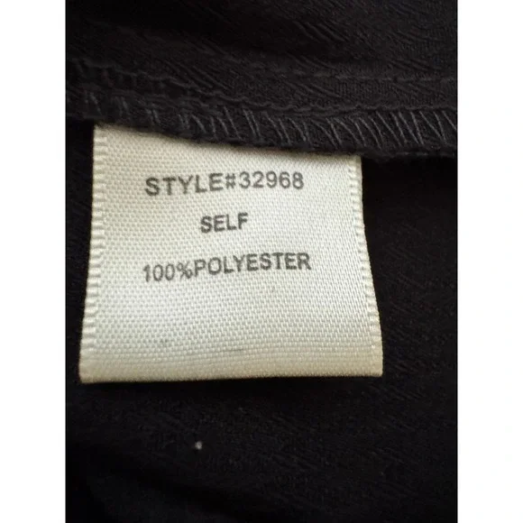 Skies Are Blue Black Tweed Trim Puff Sleeve Top Womens Size L Career Minimalist - Picture 7 of 9